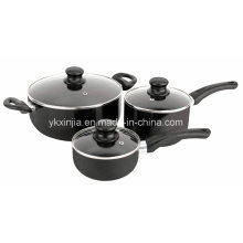 Utensílios de cozinha 6 PCS Alumínio Anti-Stick Coating Cookware Set